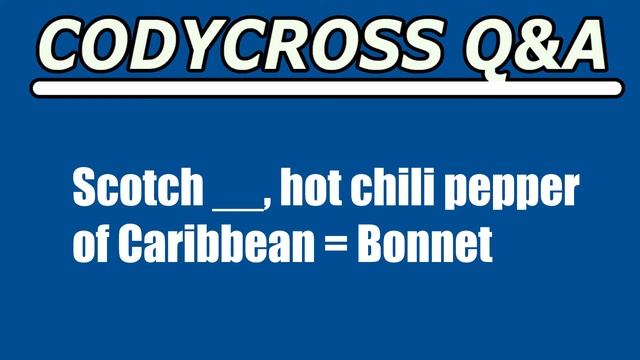 Scotch, hot chili pepper of Caribbean (CodyCross Crossword Answer) смотреть онлайн