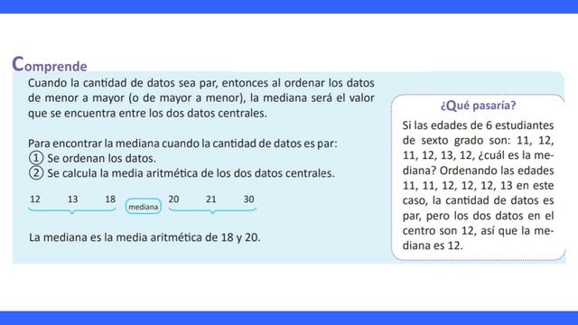 2.3 Mediana de una cantidad par de datos 6° grado смотреть онлайн