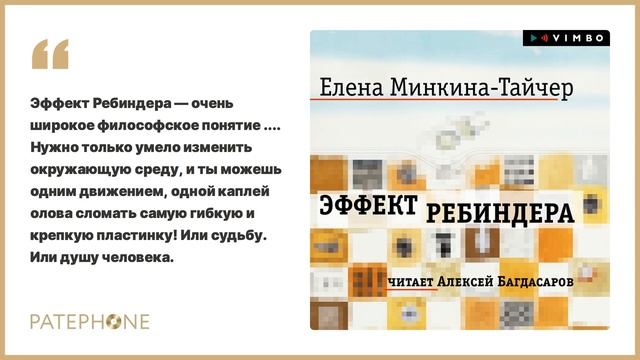 «Эффект Ребиндера» Елена Минкина-Тайчер. Читает: Алексей Багдасаров. Аудиокнига смотреть онлайн