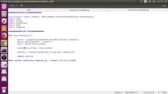 6.3. Function to Connect Python Script to SITL Drone part1 смотреть онлайн