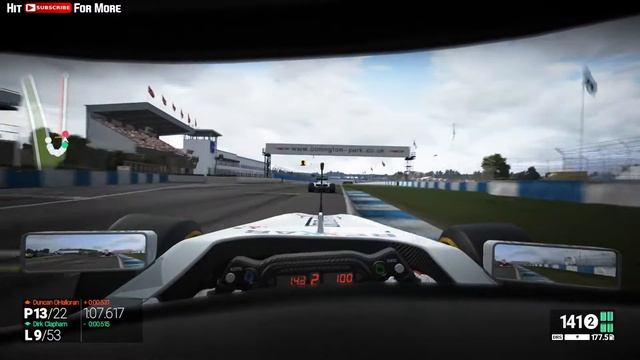 Project CARS Gameplay PC Formula A Career TrackIR Donington 1080p 60fps Helmet Cam смотреть онлайн