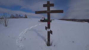 На снегоходе, урочище Горбуново