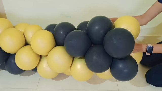 simple & Easy 2Color Spiral Balloon Arch without stand /Birthday /New Year Backdrop decoration idea смотреть онлайн