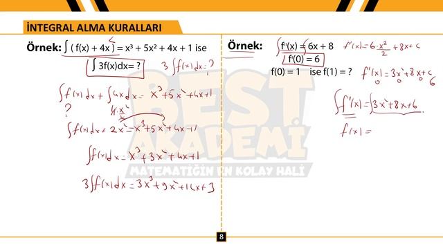 İntegral #1| Konu Anlatımı ve Öğreten Soru Çözümleri | PDF | AYT 2021 | #integral #ayt #matematik смотреть онлайн