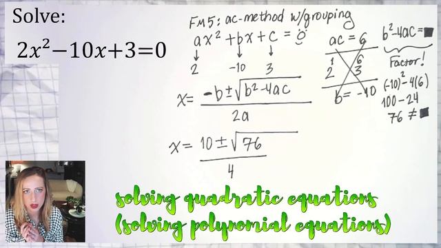 Solve: 2𝑥²−10𝑥+3=0 смотреть онлайн