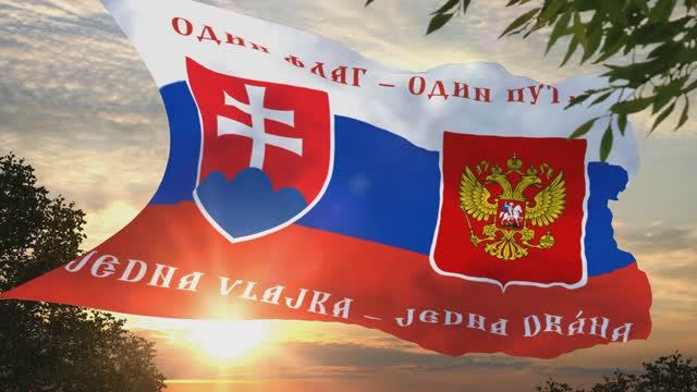 Флаг и гимн русско-словацкой дружбы Flag and anthem of Russian-Slovak friendship смотреть онлайн