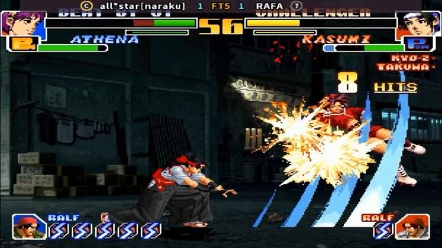 KOF 99 - Anniversary Edition [Hack] - all*star[naraku] vs RAFA FT5 смотреть онлайн
