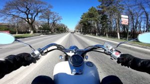 Езда на мотоцикле Honda Shadow Aero 750 #36|| Дневная поездка