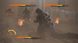 GODZILLA PS4 : Online Battle Godzilla (Spiral Breath) Vs Godzilla (Ring Breath) Vs Burning Godzilla