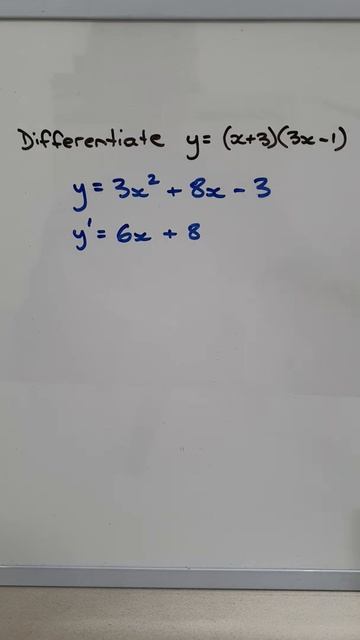 How to differentiate binomial products e.g. find dy/dx given y=(x+3)(3x-1) смотреть онлайн