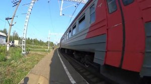 Электропоезд ЭД2Т-0003/ЭР2Р-7054/ЭР2Т-7181/7214 платформа Бубяково