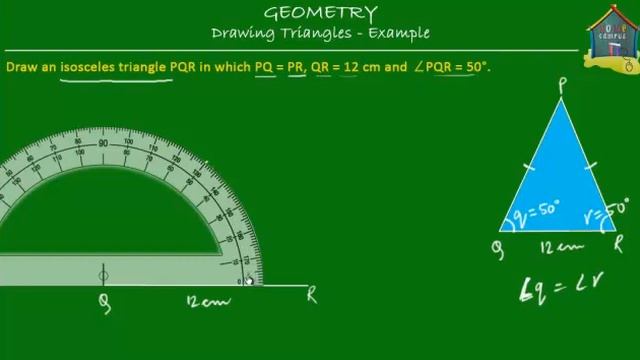 Singapore Math, Grade 5 / Primary 5: Geometry - Drawing triangles using instruments - Example 2 смотреть онлайн