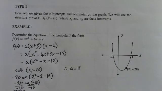 Lesson 5 Finding the Equation of a Parabola смотреть онлайн