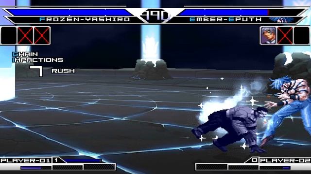 [KOF Mugen] Frozen Yashiro Vs 16 Bosses Orochi Team смотреть онлайн