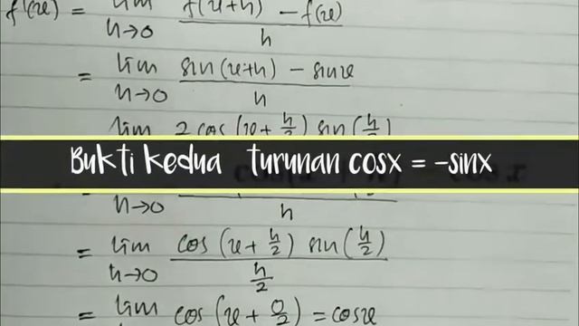 Pembuktian dengan limit, turunan sinx dan cosx смотреть онлайн