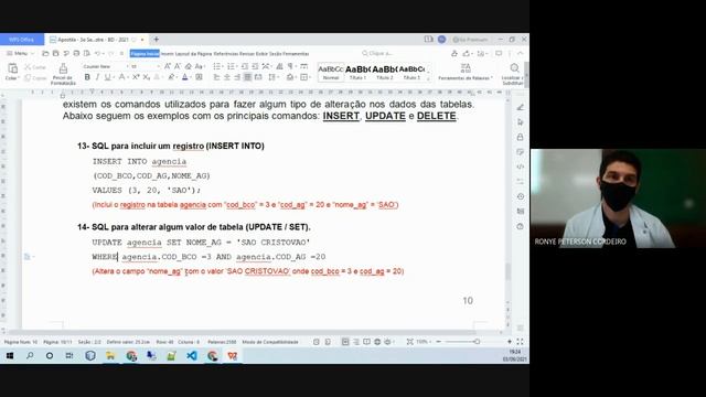 3o Semestre BD Comandos DDL INSERT, UPDATE e DELETE смотреть онлайн