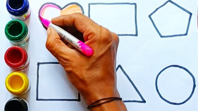 learn shapes for kids,2d shapes and colours for toddlers,circle pentagon triangle, preschool#drawin смотреть онлайн