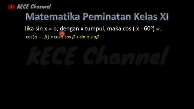 SIN COS SELISIH DUA SUDUT‼️CONTOH SOAL & PEMBAHASANNYA смотреть онлайн