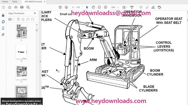Bobcat 430 Compact Excavator Operation & Maintenance Manual 6902316 (7-07) смотреть онлайн
