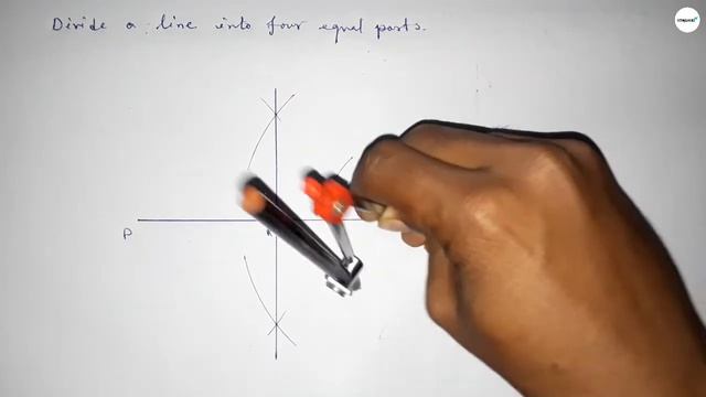 How to divide a line into four equal parts with compass. shsirclasses. смотреть онлайн