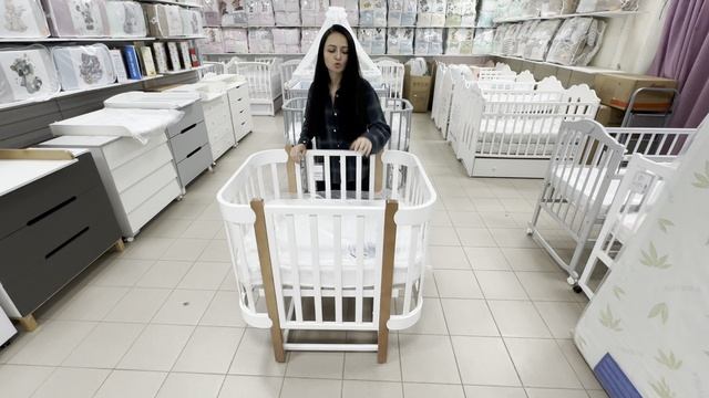 Кроватка детская Антел солнышко (продольный маятник) для новорождённого - видео обзор «Коляски Ксю» смотреть онлайн