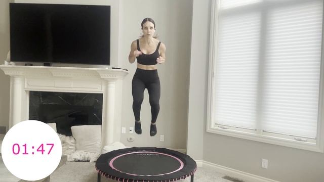 MINI TRAMPOLINE REBOUNDER HIIT WORKOUT | 15 Minute REBOUNDING | 2500+ STEPS смотреть онлайн