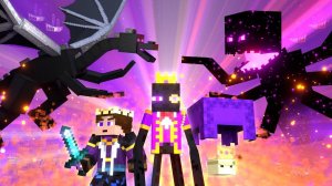 BATTLE FOR THE END - Heart of Ender vs Ender Dragon and End Kings’ Army (Minecraft Anim