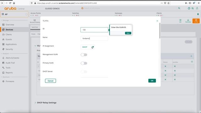 Aruba Central Create New VLAN All Network Switch in Just only 1 Minute смотреть онлайн