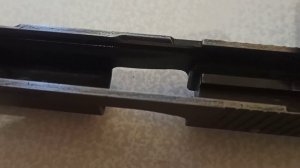 Зачистка рельс затвора на р226т