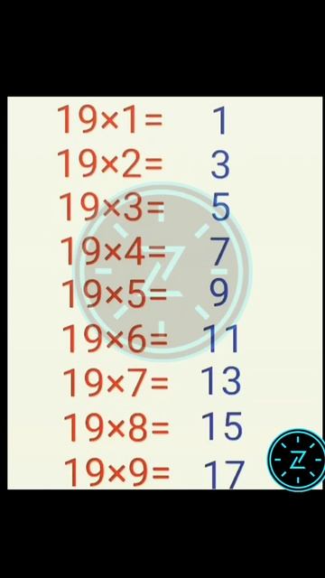 TABLE OF 19 || EASIEST WAY TO LEARN || TABLES || EDUCATORS' ZONE || смотреть онлайн