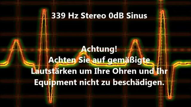 339 Hz Sinus Ton Test 0dB Stereo Piepton Wave Ton смотреть онлайн