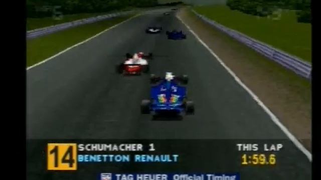 Playstation PS1 F1 Formula 1 1995 Spa Benetton (8) смотреть онлайн