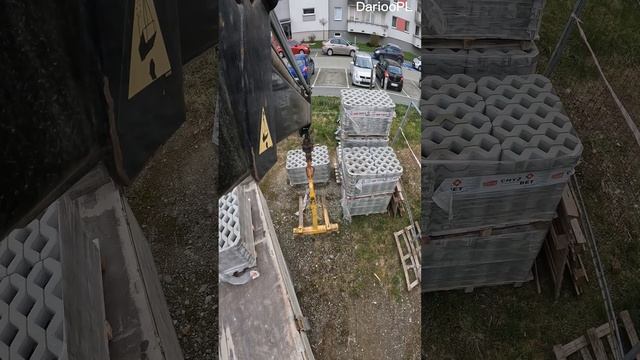 HDS zaladunek palet Dzwig Hiab 102/ Pallet loading craine Hiab 102 смотреть онлайн