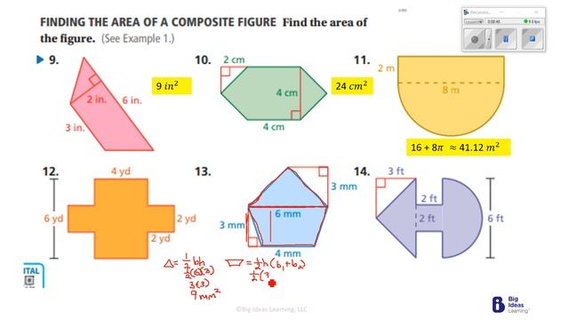 home work video for lesson 8 5 Perimeters and Areas of Composite Figures смотреть онлайн