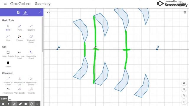GeoGebra Transformations - Reflections смотреть онлайн