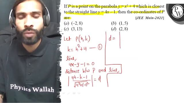 If \( P \) is a point on the parabola \( y=x^{2}+4 \) which is clos... смотреть онлайн