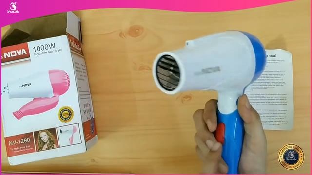 Nova 1000W Foldable hair dryer hair styler for both men and women смотреть онлайн