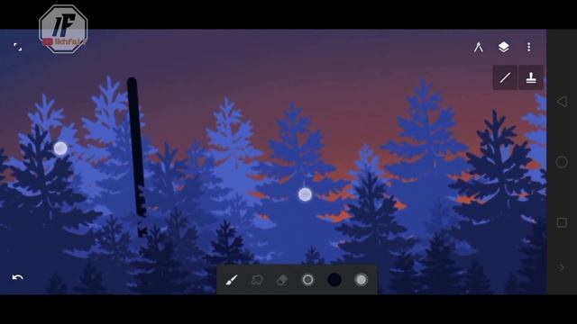 Lukisan pemandangan malam || Tutorial infinite painter смотреть онлайн