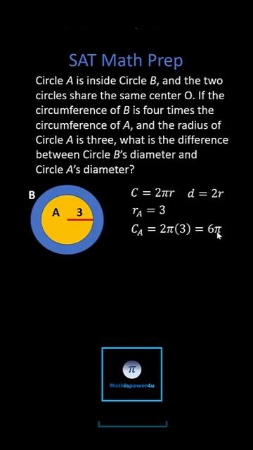 SAT Math Prep: Find the Difference of the Diameters of Two Concentric Circles смотреть онлайн