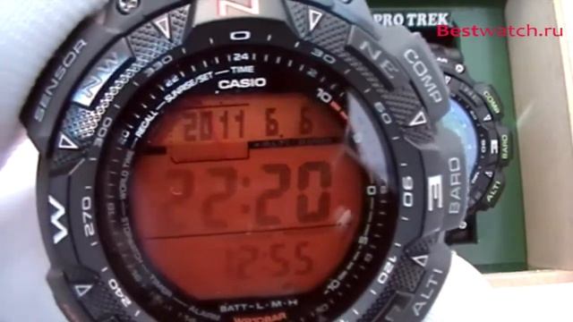 Обзор мужских часов Casio Pro Trek PRG-240-8E и PRG-240-1B смотреть онлайн