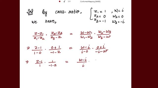 Find the Bilinear Transformation which maps z=1,0,-1 of z plane into w= i,0,-i of w plane. смотреть онлайн