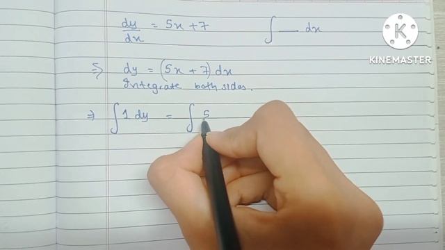 BASIC DIFFERENTIAL EQUATION SOLUTION: dy/dx = 5x + 7 смотреть онлайн