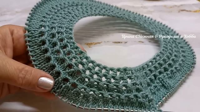 САМАЯ КРУТАЯ И РОСКОШНАЯ АЖУРНАЯ КОКЕТКА СПИЦАМИ