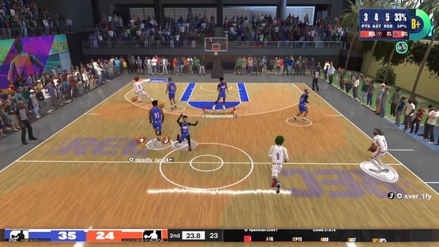 NBA2K24 6'7 PG 2-way perimeter threat rec with randoms смотреть онлайн