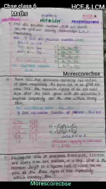 Cbse class 6| Maths| HCF & LCM | Ex 4.4 | #class6 #cbse #numbers #mathsolution #hcf #lcm #hcfandlcm смотреть онлайн