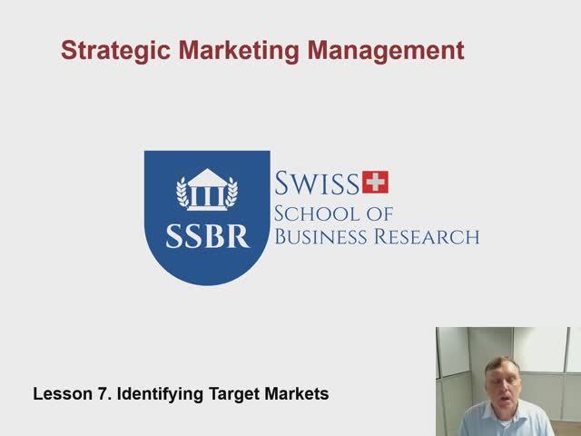Marketing Management 7 Target Markets