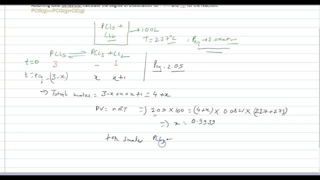 `1`mol of `Cl_(2)` and `3` mol of `PCl_(5)` are placed in a `100 L` vessel heated to `227^()C`. ... смотреть онлайн