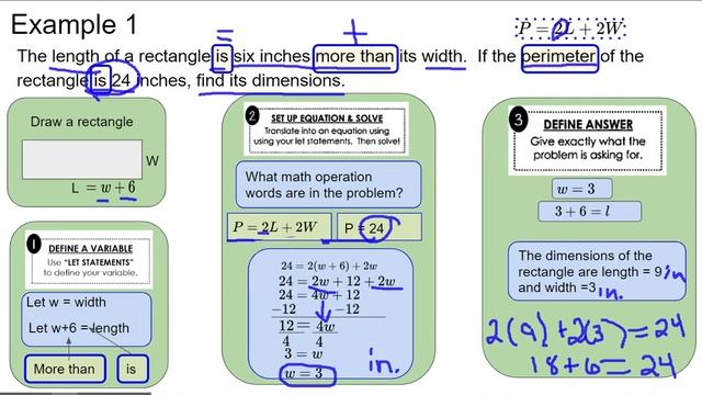 Using Algebra to Solve Word Problems w/ Perimeter - Google Slides смотреть онлайн