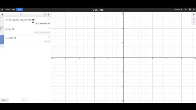 Mean, Median, Mode & Range using Desmos смотреть онлайн