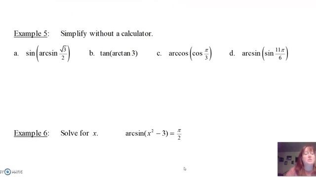 AP Calculus 9-4B Inverse Trig Review for Calculus смотреть онлайн